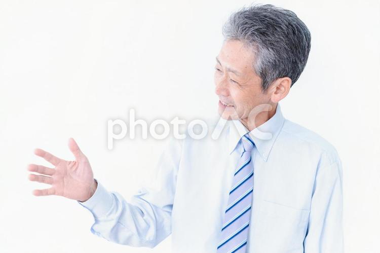 意見を主張する上司 身振り手振り,会社員,上司の写真素材