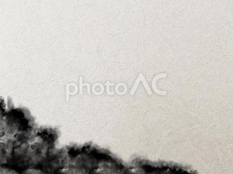 和紙に墨の飾り 和紙,墨,塗るの写真素材