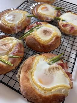 手作りパン 手作りパン 手作り,パン,卵の写真素材