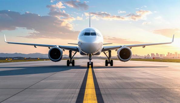 滑走路の飛行機 滑走路の飛行機の写真