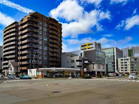 仙台・榴岡3西交差点 仙台,榴岡,宮城県の写真素材