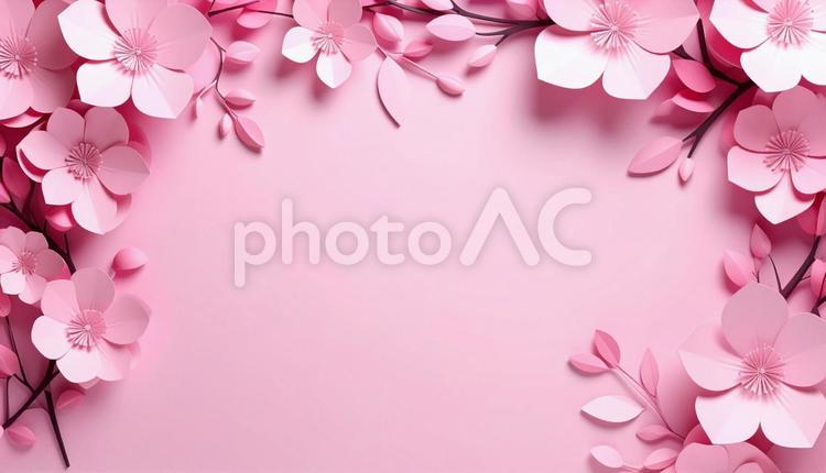 ピンクの背景　春の新生活イメージ背景 ピンク,春,桜の写真素材