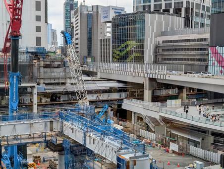 渋谷駅周辺再開発 渋谷,渋谷駅,再開発の写真素材