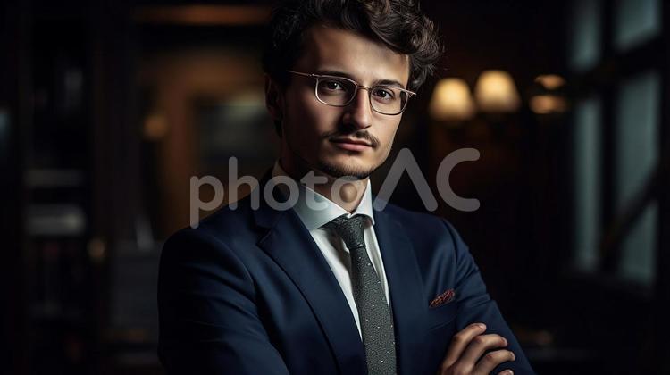 若きエリートビジネスマン　ポートレート 男性,ビジネスマン,ビジネスの写真素材