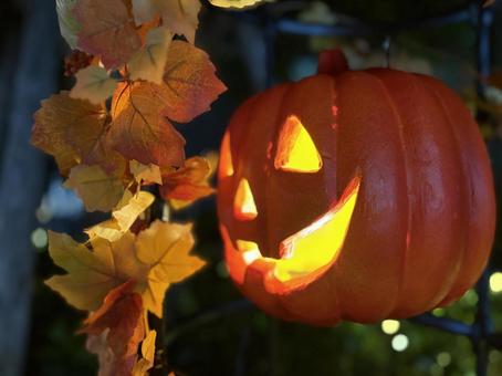 ハロウィンの飾り-かぼちゃのランタン ハロウィンの飾り-かぼちゃのランタンの写真