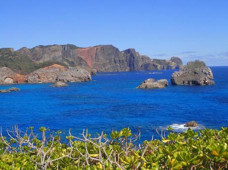 小笠原の南島の景色 小笠原の南島の景色 南島,小笠原,小笠原南島の写真素材