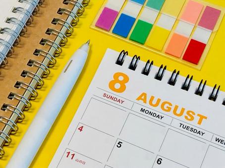 Photo, august, calendar, summer vacation, 