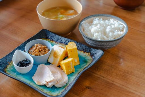 和風朝食セット 和風朝食セット 朝食,和食,和風の写真素材