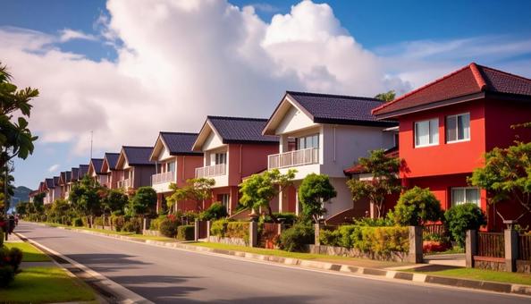 南国の住宅街 南国の住宅街の写真