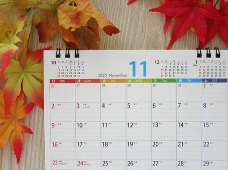 11月のカレンダー(2025年令和7年) 11月のカレンダー(2025年令和7年) 11月,カレンダー,2025年の写真素材