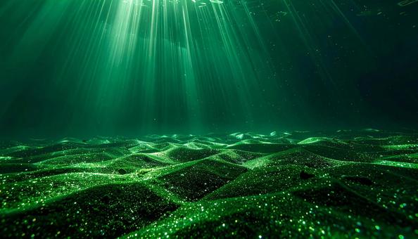 海底に輝くペリドットの砂丘 海底に輝くペリドットの砂丘の写真