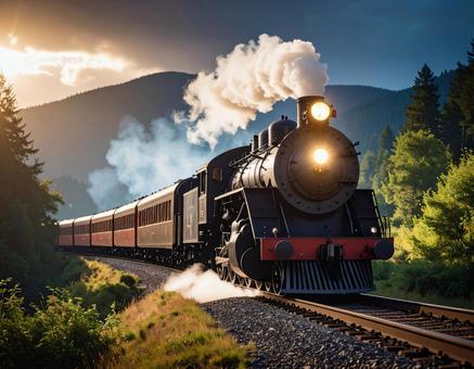 蒸気機関車 蒸気機関車の写真