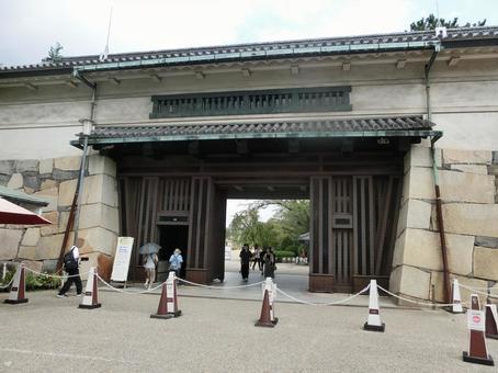 Photo, nagoya castle, aichi prefecture, nagoya city, main entrance, 