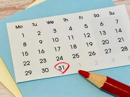 31日に赤丸がついたカレンダー 31日に赤丸がついたカレンダー 31日,カレンダー,月末の写真素材