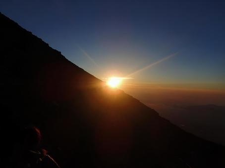 富士山の日の出 富士山の日の出の写真
