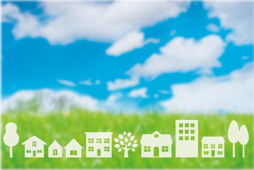 Eco-friendly townscape (background blur), JPG Eco-friendly townscape (background blur), JPG