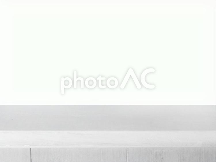 白い木の棚 インテリア,ウッド,カウンターの写真素材