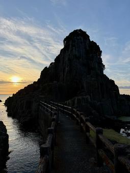 福井県鉾島 越前海岸の夕方の空 福井県鉾島 越前海岸の夕方の空の写真