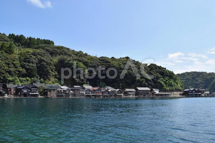 【兵庫】伊根の風景 伊根,山,海の写真素材