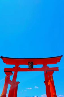 日本三景安芸の宮島の大鳥居 日本三景安芸の宮島の大鳥居 厳島神社,大鳥居,宮島の写真素材