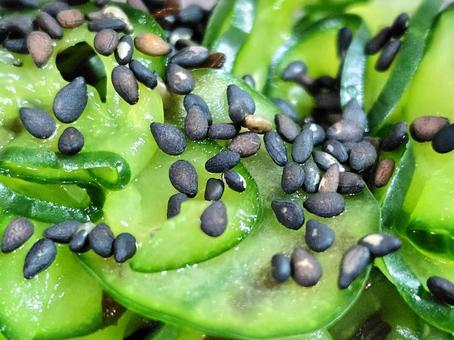 Photo, cucumber, vinegar, salt kelp, 