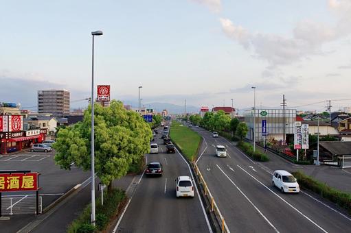 松山市郊外の町角風景 松山市郊外の町角風景 町並み,家並み,住宅地の写真素材