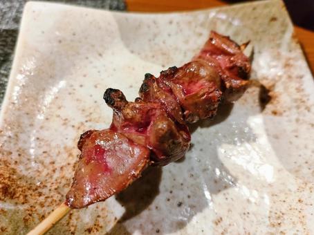 やきとり やきとり 脂がのってる,酒のつまみ,レバーの写真素材