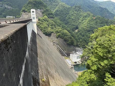 ダム ダム 小河内ダム,ダム,重力式コンクリートダムの写真素材