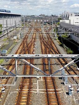 線路 線路 線路,鉄道,鉄の写真素材