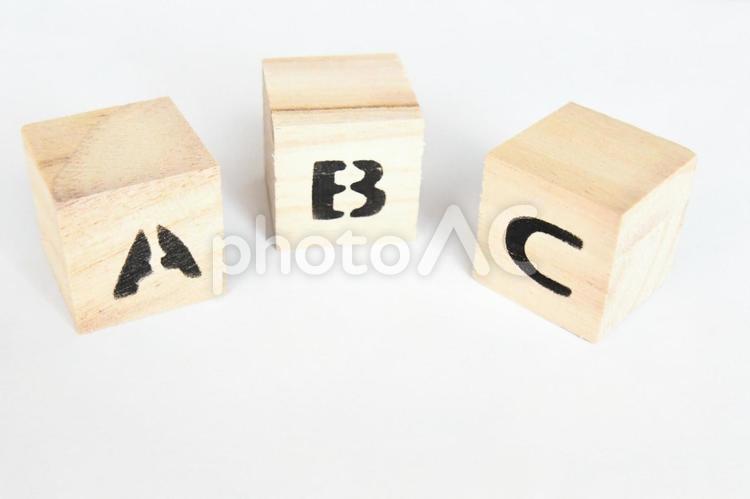 ABC　アルファベットのブロック abc,アルファベット,ブロックの写真素材