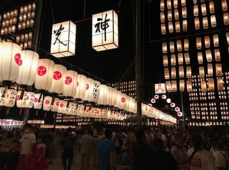 万灯祭 万灯祭 祭り,提灯,神社の写真素材