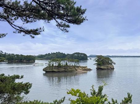 松島の雄島から見る双子島の風景 松島,雄島,松島湾の写真素材