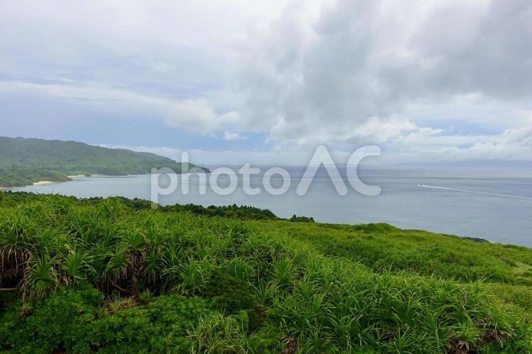 石垣島　御神崎から眺める風景　沖縄	 石垣島,岬,沖縄の写真素材