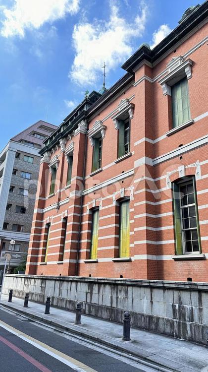京都　博物館　レンガ　建物　三条通 京都,博物館,レンガの写真素材