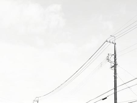 電柱と空の写真
