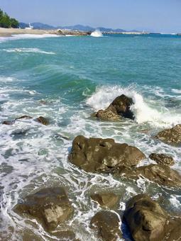 桂浜の海 桂浜の海 海,桂浜,波の写真素材
