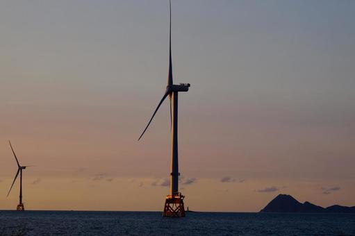洋上風力発電機 洋上風力発電機の写真