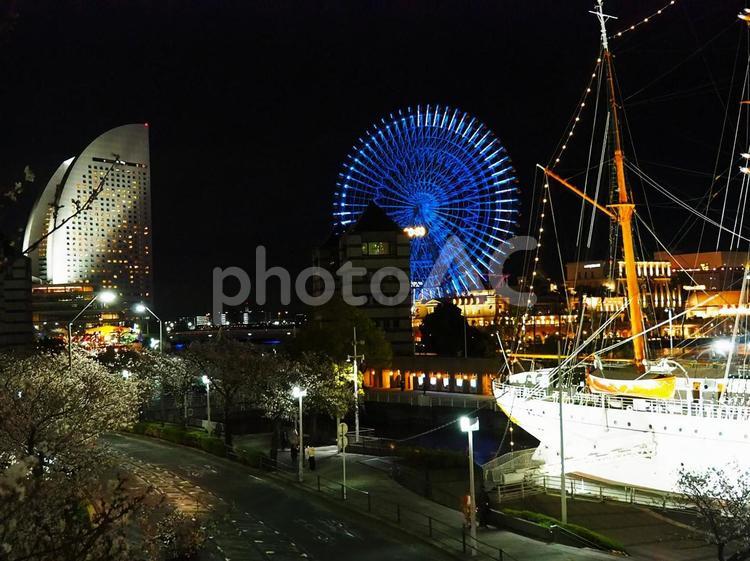 横浜夜景の散策_2 横浜,みなとみらい,桜木町の写真素材