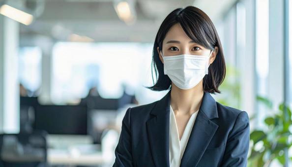 マスクをつける人 マスクをつける人の写真