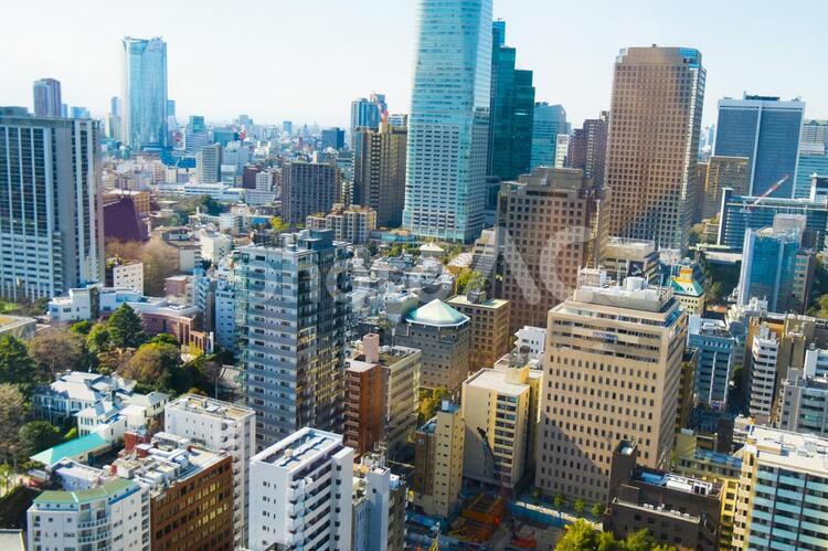 東京六本木方面の街並み 六本木方面,景色,ビル群の写真素材