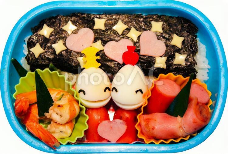 七夕の日に作りたいキャラ弁 キャラ弁,織姫,彦星の写真素材