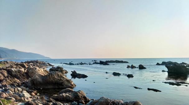 越前の海 海,絶景,風景の写真素材