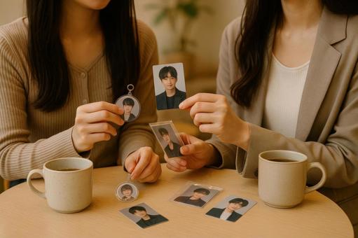 推し活仲間と楽しむカフェタイム 推し活仲間と楽しむカフェタイムの写真
