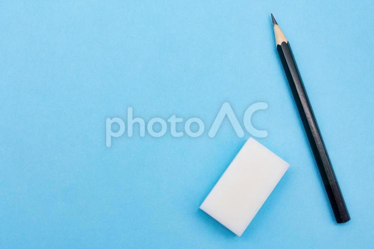 鉛筆と消しゴム メモ,オフィス,鉛筆の写真素材