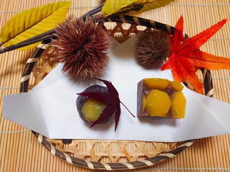 秋の和菓子(栗蒸しきんつば・栗蒸し羊羹) 秋の和菓子(栗蒸しきんつば・栗蒸し羊羹) 秋の和菓子,栗蒸しきんつば,栗蒸し羊羹の写真素材