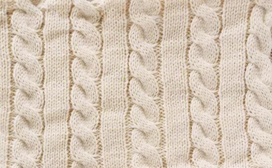 ケーブル編みニットのテクスチャー ニット,編み目,テクスチャの写真素材