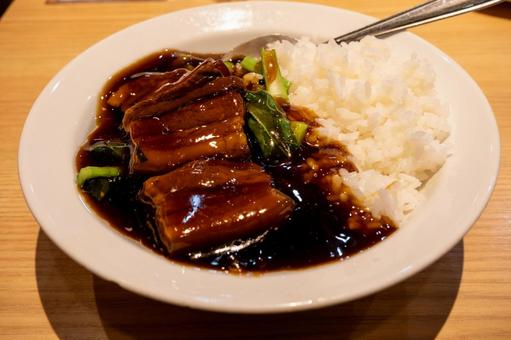 角煮丼 角煮丼 角煮丼,角煮,中華の写真素材