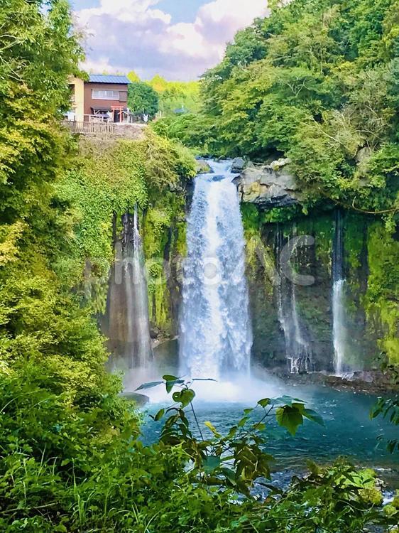 音無の滝 滝,風景,納涼の写真素材