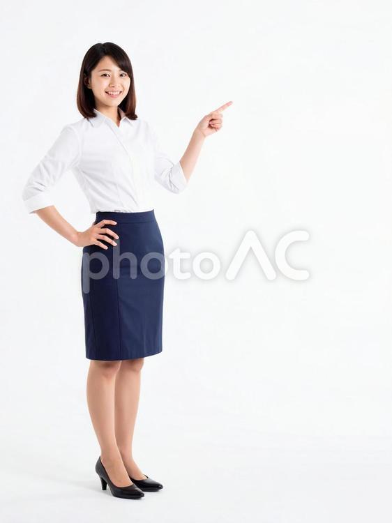 指差し 指差し,女性,女子の写真素材