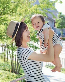 Happy parent and child Happy parent and child